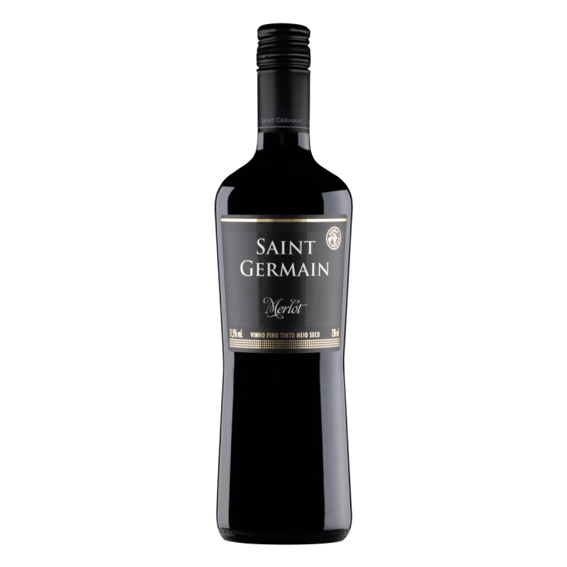 VINHO BRASILEIRO TINTO MEIO SECO SAINT GERMAIN MERLOT SERRA GAÚCHA GARRAFA 750ML