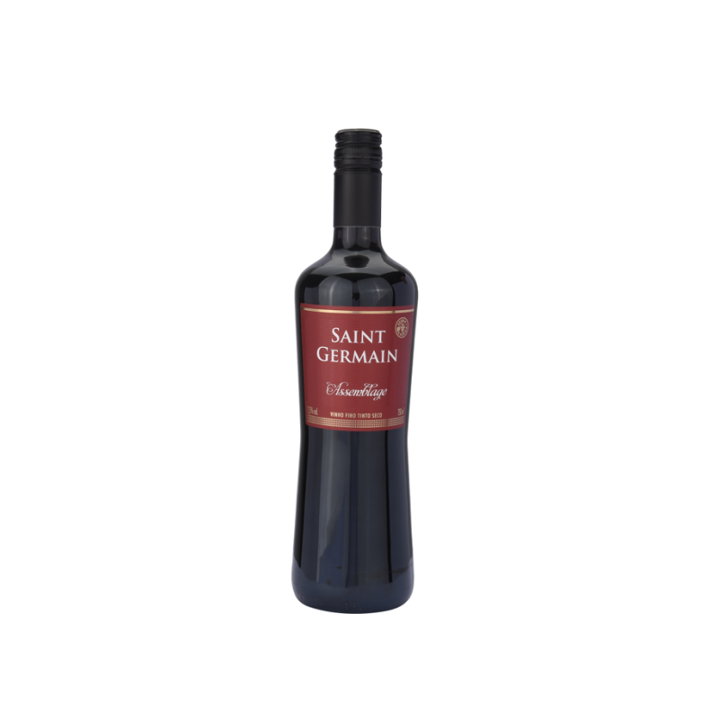 VINHO BRASILEIRO TINTO SECO ASSEMBLAGE SAINT GERMAIN CABERNET FRANC MERLOT SERRA GAÚCHA GARRAFA 750ML