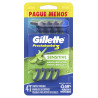 APARELHO DESCARTÁVEL PARA BARBEAR GILLETTE PRESTOBARBA3 SENSITIVE 4 UNIDADES PAGUE MENOS