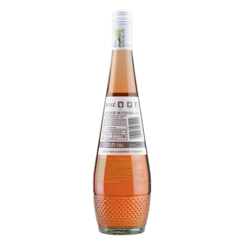 VINHO SUL-AFRICANO ROSÉ MEIO SECO NEDERBURG CABERNET SAUVIGNON MERLOT SHIRAZ GARRAFA 750ML
