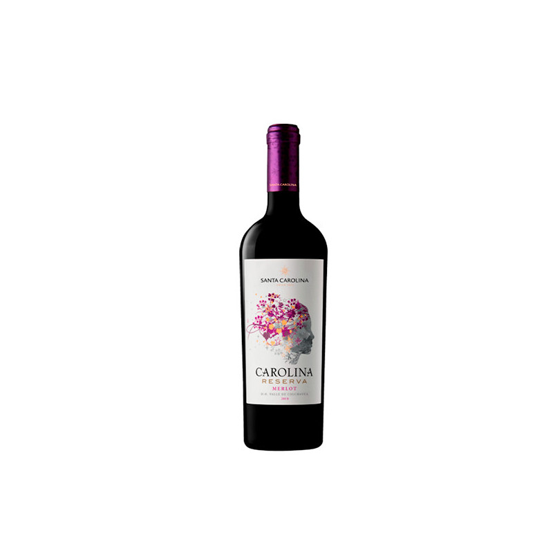 VINHO CHILENO TINTO SECO RESERVA SANTA CAROLINA MERLOT VALLE DE COLCHAGUA GARRAFA 750ML