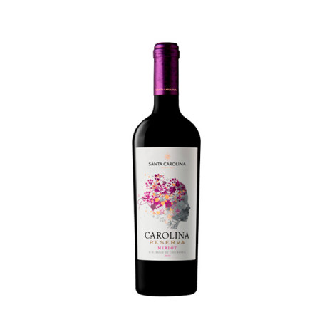 VINHO CHILENO TINTO SECO RESERVA SANTA CAROLINA MERLOT VALLE DE COLCHAGUA GARRAFA 750ML