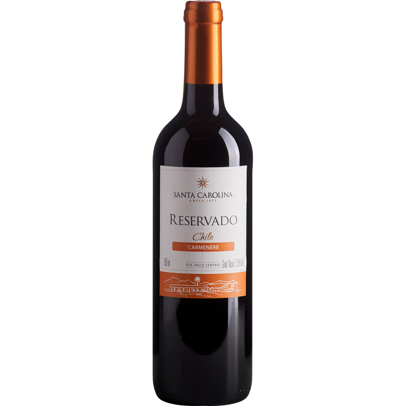 VINHO CHILENO TINTO SECO RESERVA SANTA CAROLINA CARMÉNÈRE VALLE DEL CACHAPOAL GARRAFA 750ML