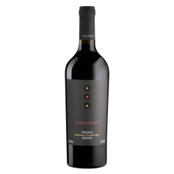 VINHO ITALIANO TINTO MEIO SECO LUCCARELLI PRIMITIVO NEGROAMARO MALVASIA NERA PUGLIA GARRAFA 750ML