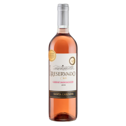 VINHO CHILENO ROSÉ MEIO SECO RESERVADO SANTA CAROLINA CABERNET SAUVIGNON VALLE CENTRAL GARRAFA 750ML