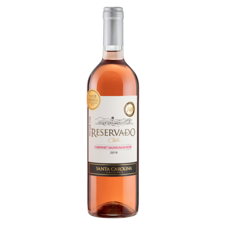 VINHO CHILENO ROSÉ MEIO SECO RESERVADO SANTA CAROLINA CABERNET SAUVIGNON VALLE CENTRAL GARRAFA 750ML