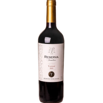 VINHO URUGUAIO TINTO SECO RESERVA FAMILIAR MONTES TOSCANINI TANNAT CANELONES GARRAFA 750ML