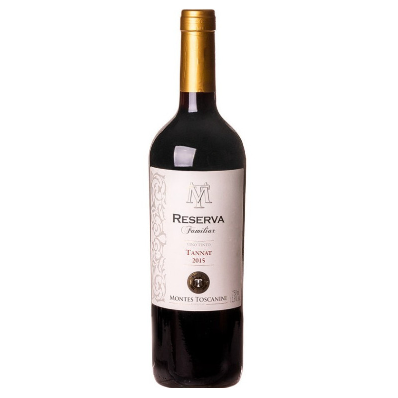 VINHO URUGUAIO TINTO SECO RESERVA FAMILIAR MONTES TOSCANINI TANNAT CANELONES GARRAFA 750ML