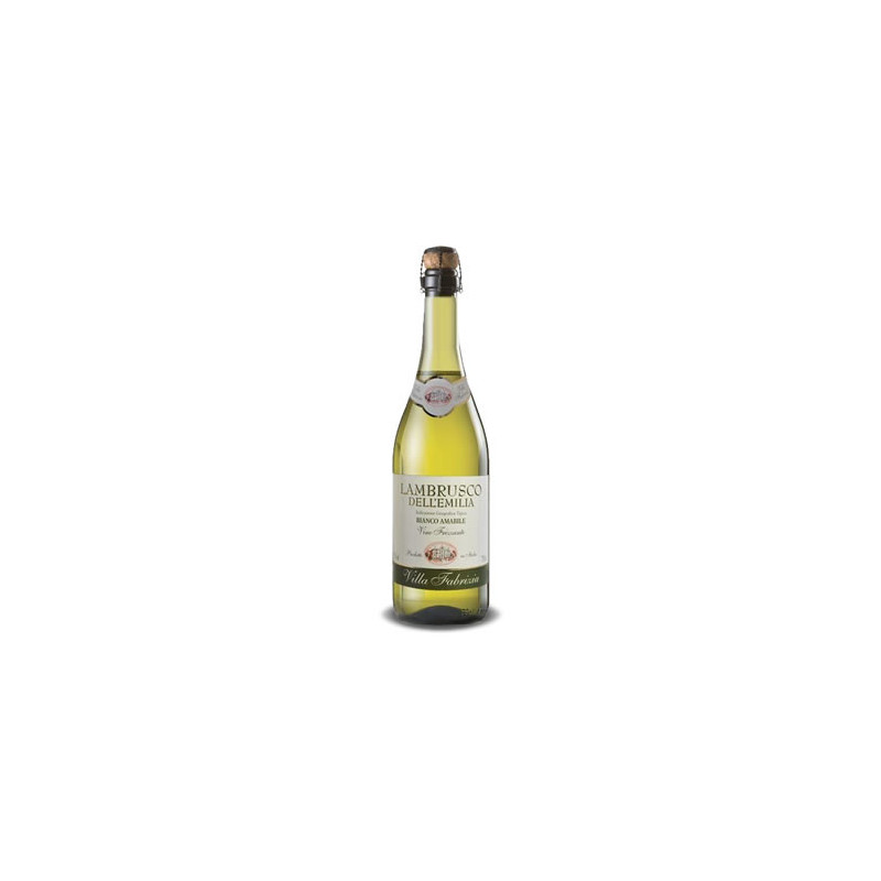 VINHO ITALIANO BRANCO FRISANTE SUAVE AMABILE VILLA FABRIZIA LAMBRUSCO DELLEMILIA GARRAFA 750ML