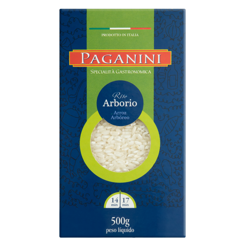 ARROZ ARBÓRIO TIPO 1 PAGANINI CAIXA 500G