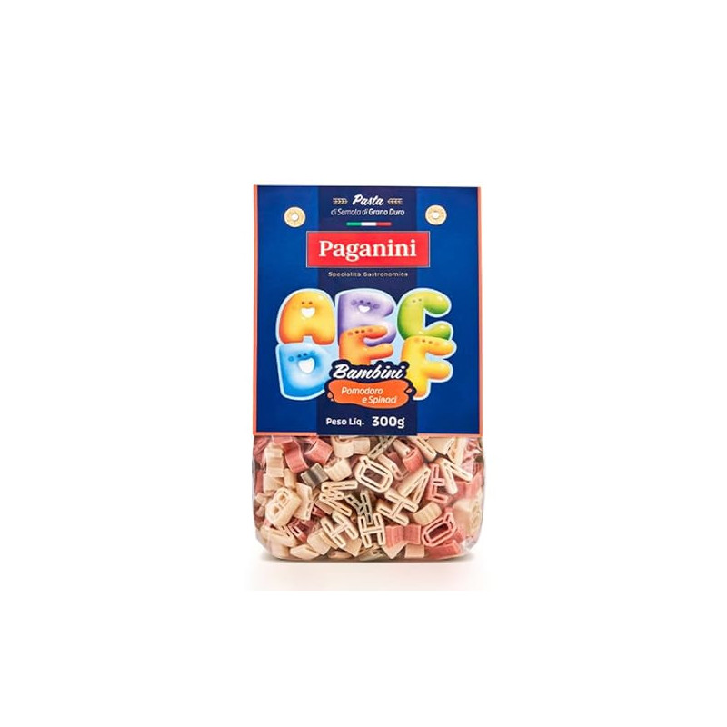 MASSA PAGANINI BAMBINI 300G LETRINHAS