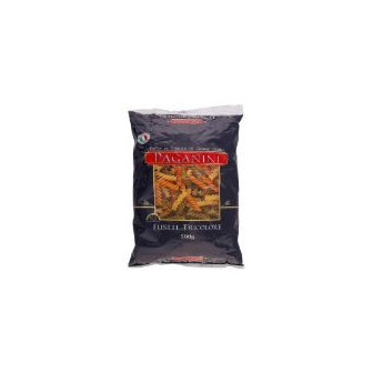 MACARRÃO DE SÊMOLA GRANO DURO TRICOLORE FUSILLI PAGANINI PACOTE 500G