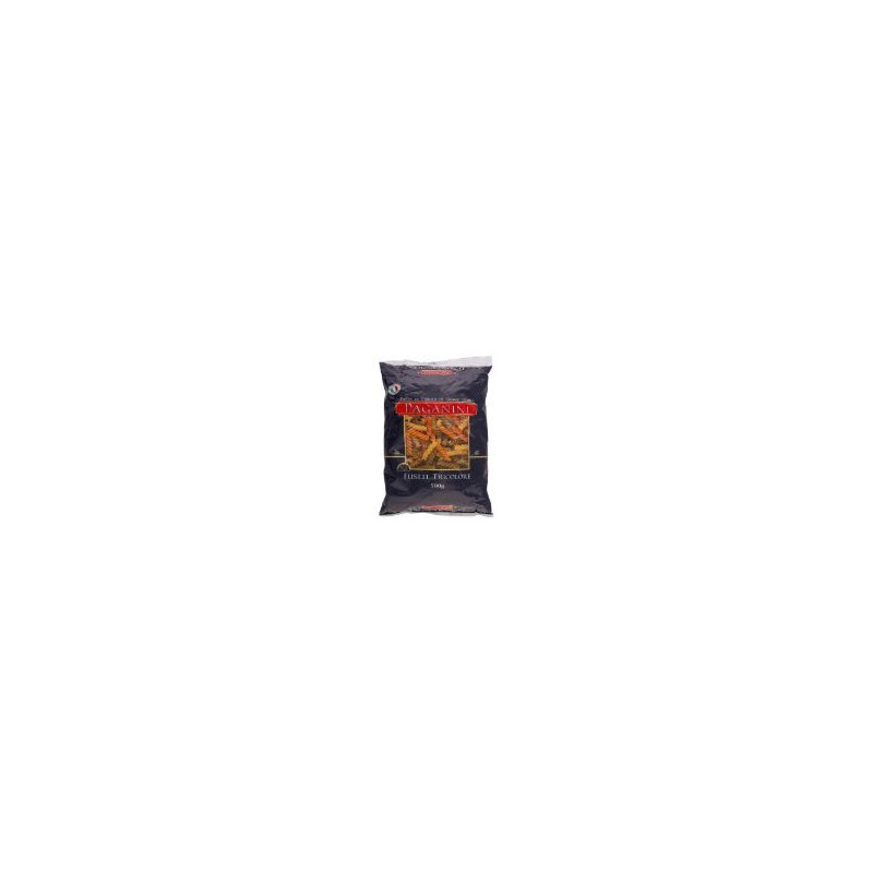 MACARRÃO DE SÊMOLA GRANO DURO TRICOLORE FUSILLI PAGANINI PACOTE 500G