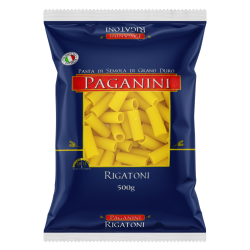 MACARRÃO DE SÊMOLA GRANO DURO RIGATONI PAGANINI PACOTE 500G