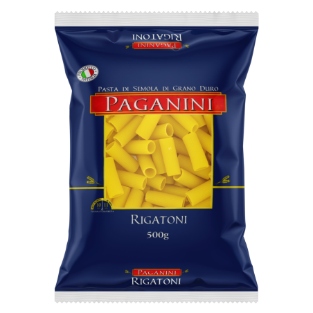 MACARRÃO DE SÊMOLA GRANO DURO RIGATONI PAGANINI PACOTE 500G
