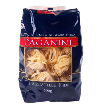 MACARRÃO DE SÊMOLA GRANO DURO TAGLIATELLE NIDI PAGANINI PACOTE 500G