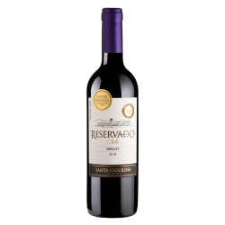 VINHO CHILENO TINTO MEIO SECO RESERVADO SANTA CAROLINA MERLOT VALLE CENTRAL GARRAFA 750ML