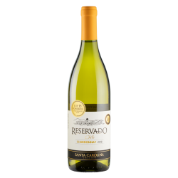 VINHO CHILENO BRANCO MEIO SECO RESERVADO SANTA CAROLINA CHARDONNAY VALLE CENTRAL GARRAFA 750ML
