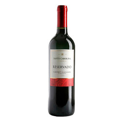 VINHO CHILENO TINTO MEIO SECO RESERVADO SANTA CAROLINA CABERNET SAUVIGNON MERLOT VALLE CENTRAL GARRAFA 750ML