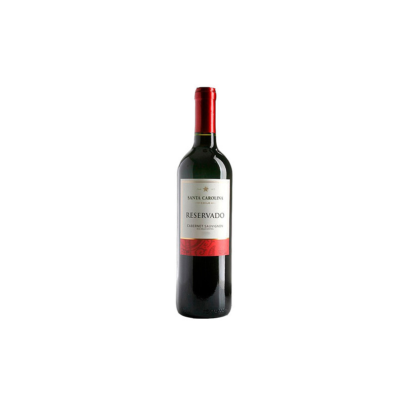 VINHO CHILENO TINTO MEIO SECO RESERVADO SANTA CAROLINA CABERNET SAUVIGNON MERLOT VALLE CENTRAL GARRAFA 750ML