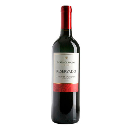 VINHO CHILENO TINTO MEIO SECO RESERVADO SANTA CAROLINA CABERNET SAUVIGNON MERLOT VALLE CENTRAL GARRAFA 750ML