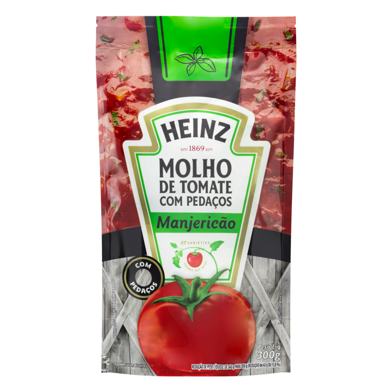 MOLHO DE TOMATE COM MANJERICÃO HEINZ SACHÊ 240G