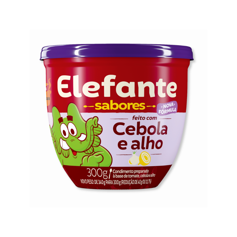 EXTRATO DE TOMATE COM CEBOLA E ALHO ELEFANTE POTE 300G