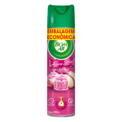 NEUTRALIZADOR DE ODORES ALEGRIA BOM AR AROMA SENSE FRASCO 360ML SPRAY EMBALAGEM ECONÔMICA