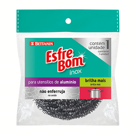 ESPONJA PRATA INOX ESFREBOM