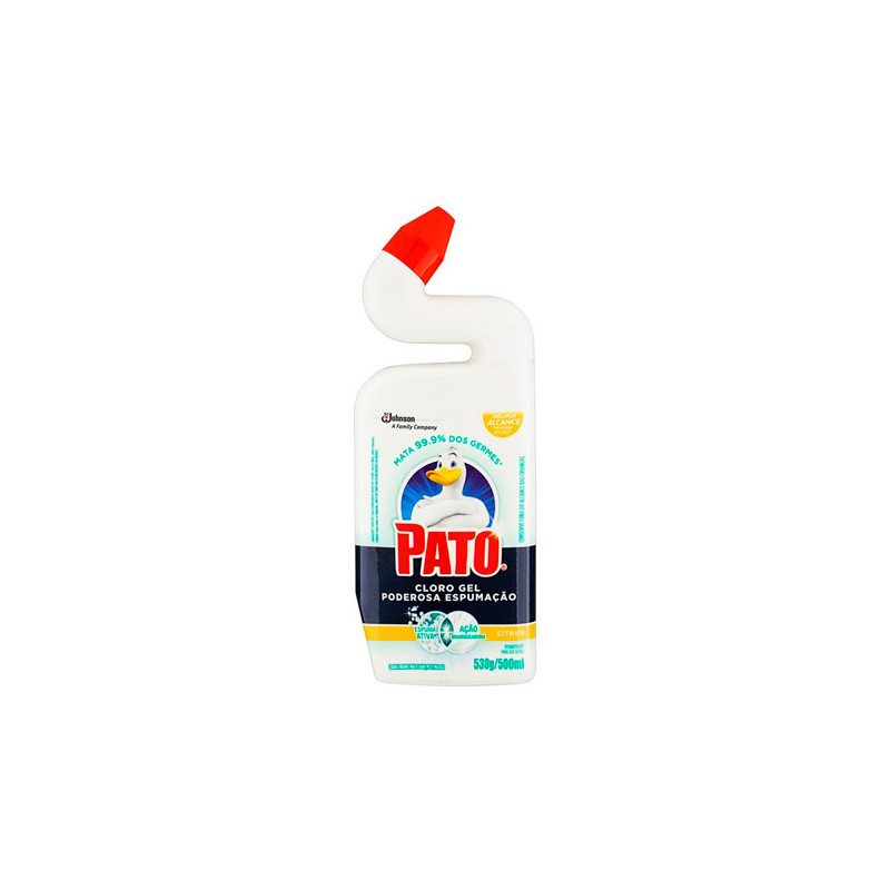 DESINFETANTE CLORO GEL CITRUS PATO PODEROSA ESPUMAÇÃO SQUEEZE 500ML