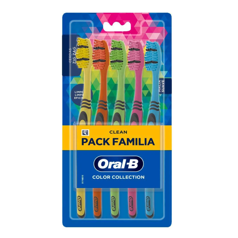 ESCOVA DENTAL SUAVE ORAL-B COLOR COLLECTION 5 UNIDADES