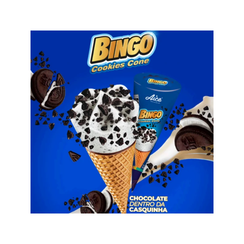 SORV AICE BINGO CONE 65G COOKIES