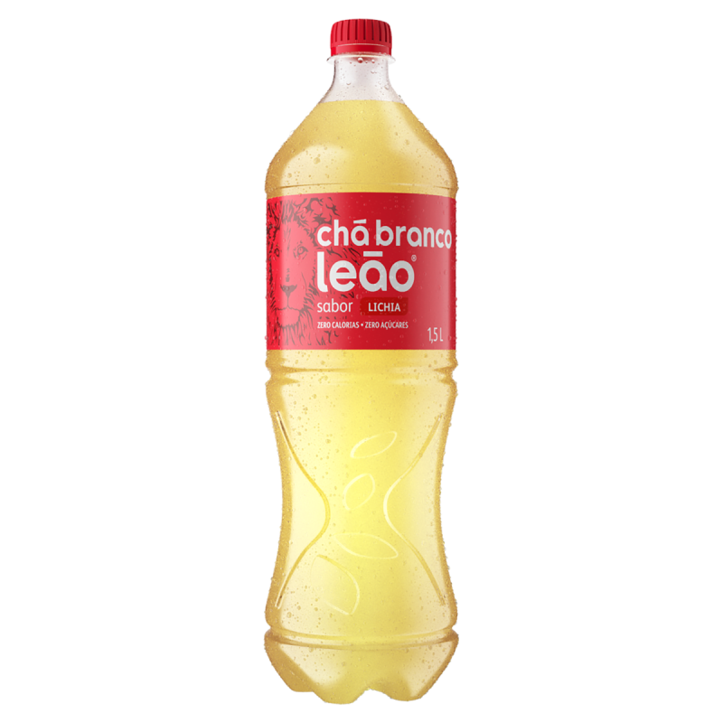 CHÁ BRANCO LICHIA ZERO AÇÚCAR LEÃO GARRAFA 1,5L