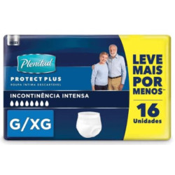 ROUPA ÍNTIMA DESCARTÁVEL UNISSEX PLENITUD PLUS G/XG PACOTE 16 UNIDADES LEVE MAIS PAGUE MENOS