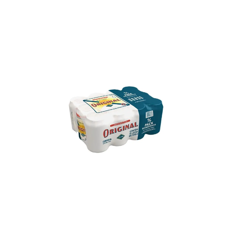 PACK CERVEJA PILSEN ANTARCTICA ORIGINAL LATA 12 UNIDADES 350ML CADA EMBALAGEM ECONÔMICA