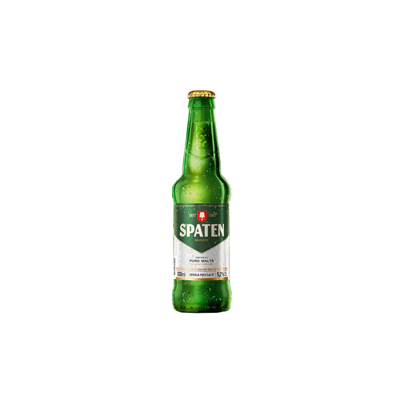 CERVEJA MUNICH HELLES PURO MALTE SPATEN GARRAFA 330ML
