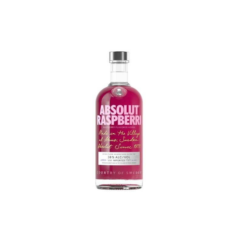 VODKA DESTILADA SABORIZADA RASPBERRI ABSOLUT GARRAFA 750ML
