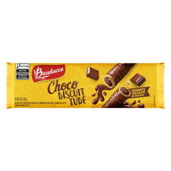 WAFER RECHEIO E COBERTURA CHOCOLATE BAUDUCCO CHOCO TUBE PACOTE 80G
