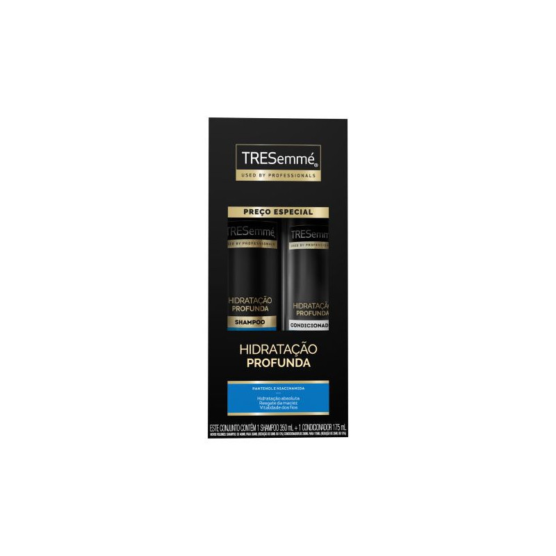 KIT SHAMPOO 350ML + CONDICIONADOR 175ML TRESEMMÉ HIDRATAÇÃO PROFUNDA