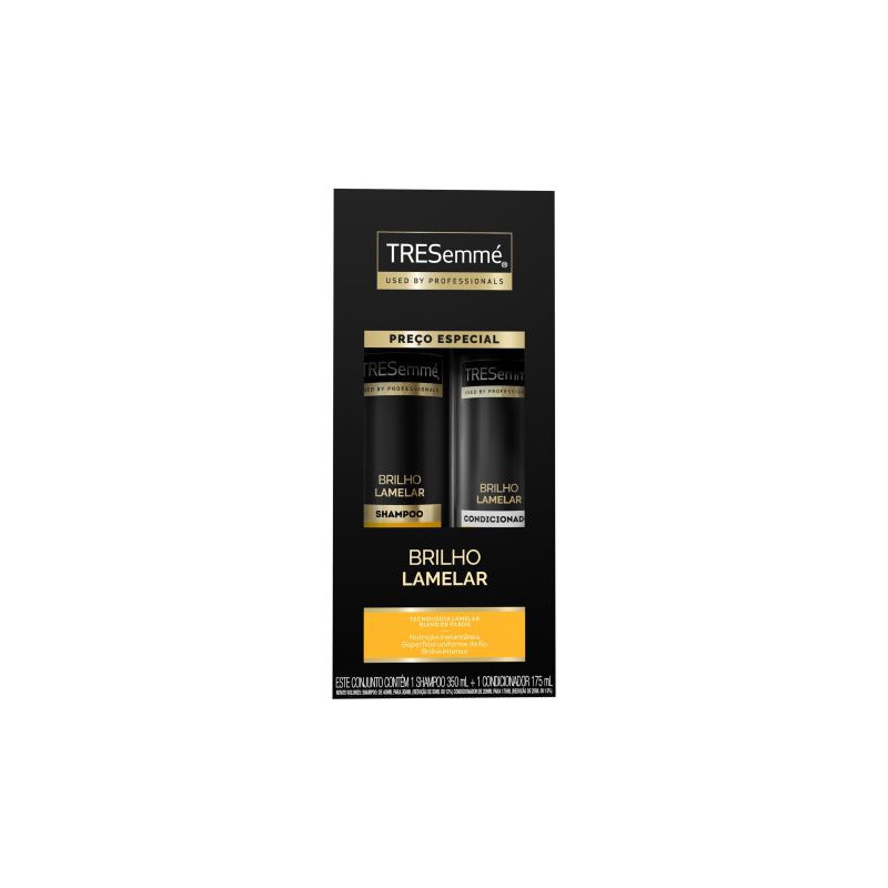 KIT SHAMPOO 350ML + CONDICIONADOR 175ML TRESEMMÉ BRILHO LAMELAR