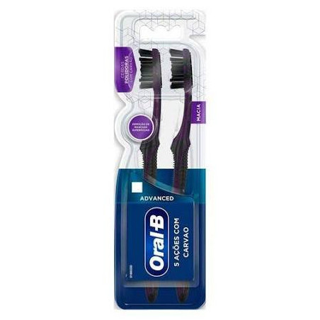 ESCOVA DENTAL MACIA ORAL-B 3D WHITE 2 UNIDADES