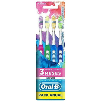 ESCOVA DENTAL MACIA 35 ORAL-B INDICATOR COLOR COLLECTION 4 UNIDADES