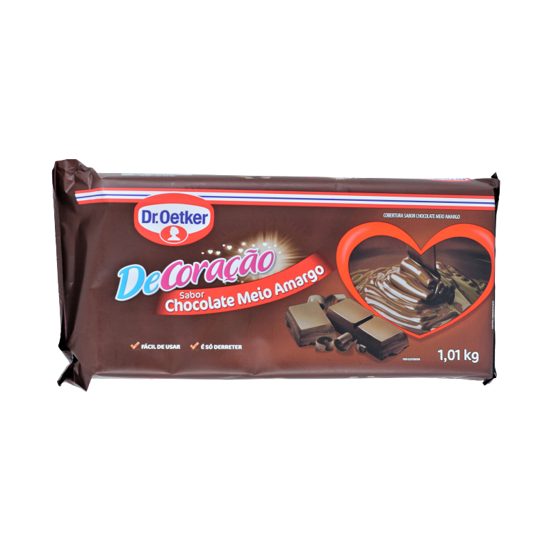 BARRA CHOC DR OETKER COB MEIO AMARGO 1,01KG