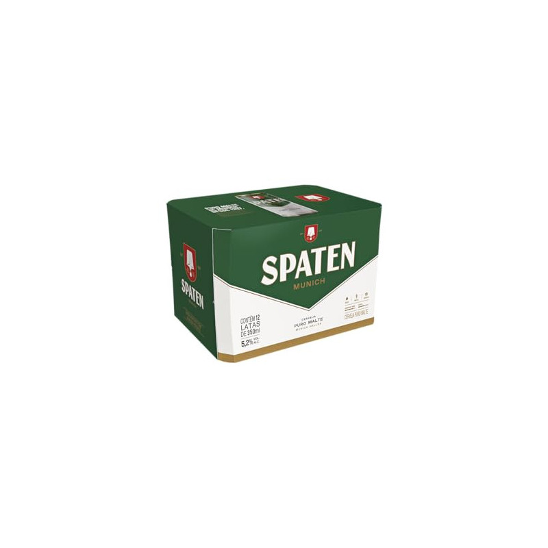 CERVEJA MUNICH HELLES PURO MALTE SPATEN LATA 350ML CX/12un