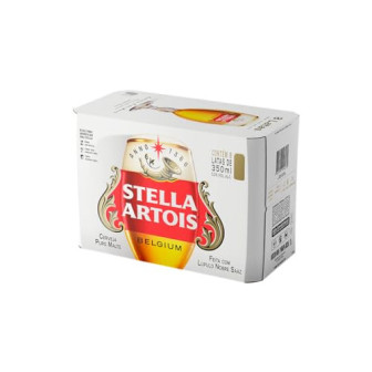 CERVEJA LAGER STELLA ARTOIS LATA 350ML Cx/8un