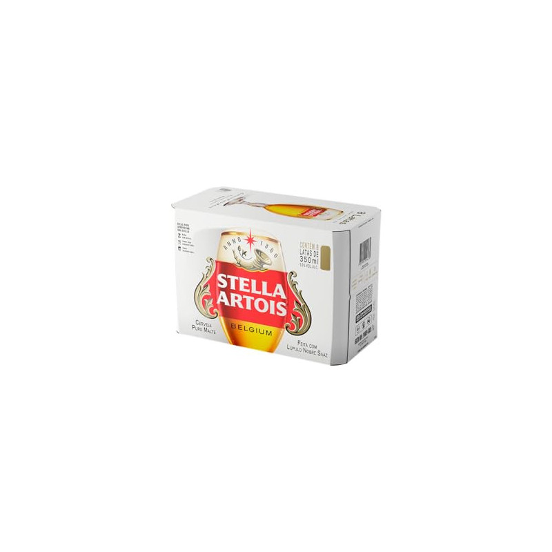 CERVEJA LAGER STELLA ARTOIS LATA 350ML Cx/8un