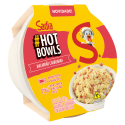 MACARRÃO COM BACON CARBONARA SADIA HOT BOWLS POTE 300G