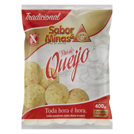 PÃO DE QUEIJO CONGELADO TRADICIONAL SABOR & MINAS PACOTE 400G