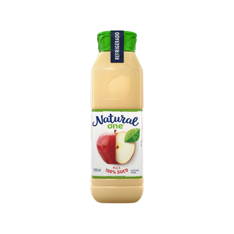 SUCO INTEGRAL MAÇÃ NATURAL ONE REFRIGERADO GARRAFA 900ML
