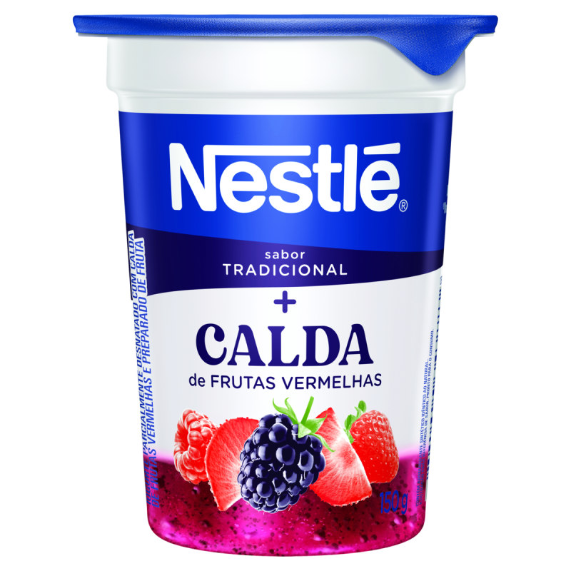 IOGURTE PARCIALMENTE DESNATADO TRADICIONAL CALDA FRUTAS VERMELHAS NESTLÉ COPO 150G